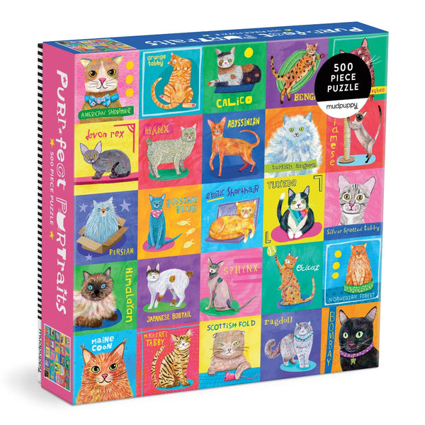 Mudpuppy 500pc Puzzle - Purr-fect Portraits