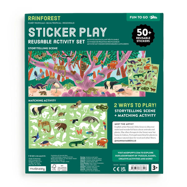 Mudpuppy Reusable Sticker Activity Set - Rainforest
