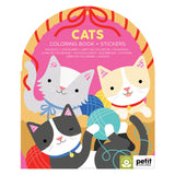 Petit Collage Colouring Book + Stickers - Cats