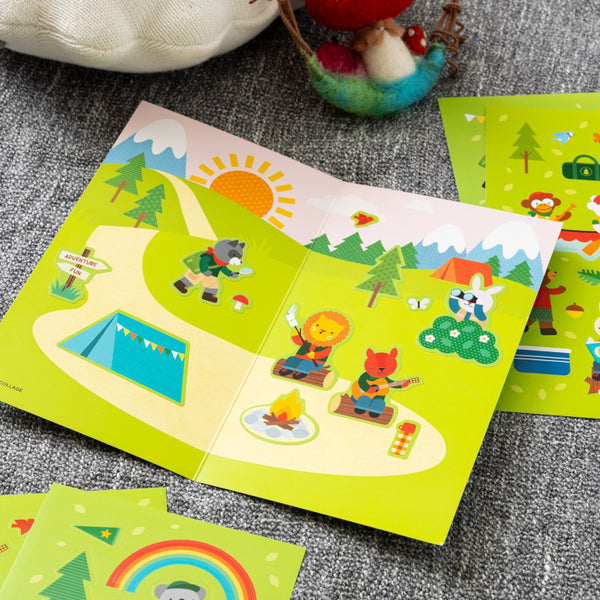 Petit Collage Mini Sticker Set - Little Campers