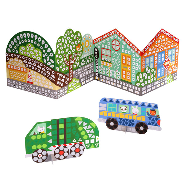 Petit Collage Mosaic Sticker Activity Set - On the Move