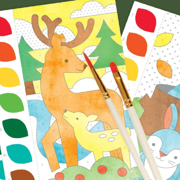Petit Collage Paint By Numbers: Woodland