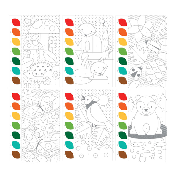 Petit Collage Paint By Numbers: Woodland