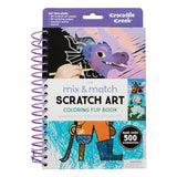 Crocodile Creek Mix & Match Scratch Art Coloring Flip Book - Fairytale Magic