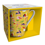 Klub Porcelain Mug in Gift Box - Yellow Chat Pop