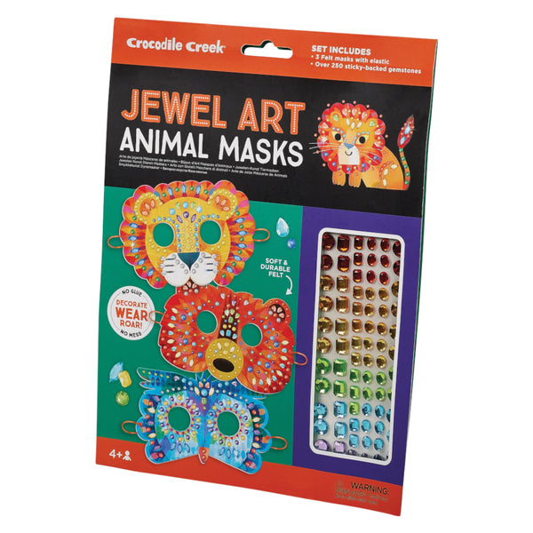 Crocodile Creek Jewel Art Animal Mask Kit 3pk