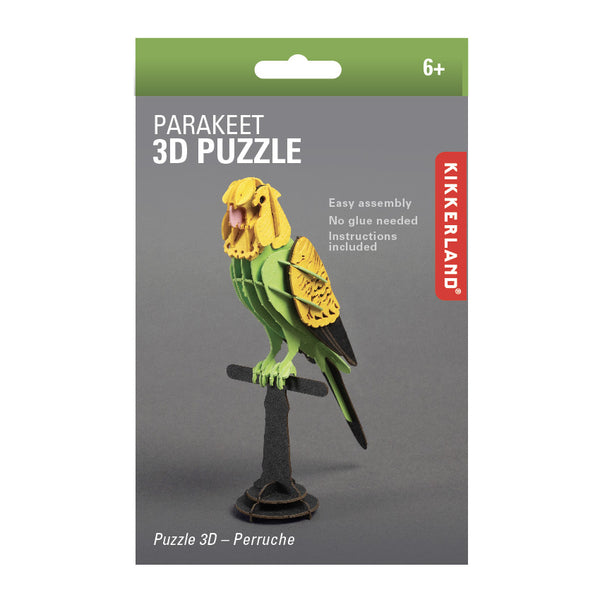Kikkerland 3D Wooden Puzzle - Parakeet