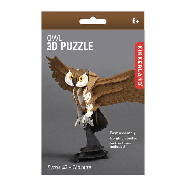 Kikkerland 3D Wooden Puzzle - Owl