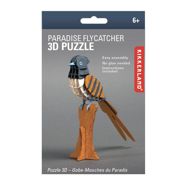 Kikkerland 3D Wooden Puzzle - Paradise Flycatcher