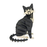 Fridolin 3D Animals Paper Model - Black & White Cat