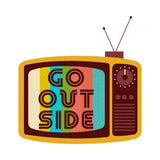 Hilda74 Retro Vinyl Sticker - Go Outside