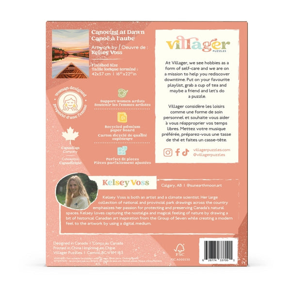 Villager Puzzles 500pc Puzzle - Canoeing at Dawn