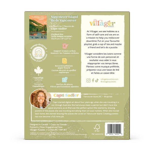 Villager Puzzles 1000pc Puzzle - Vancouver Island