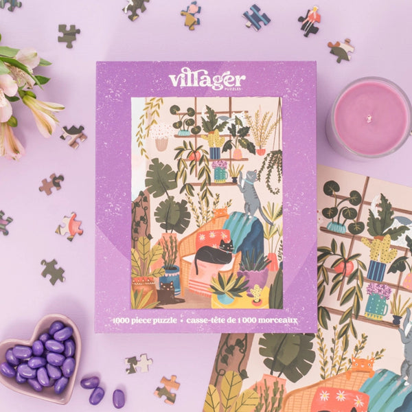 Villager Puzzles 1000pc Puzzle - Balcony Cats
