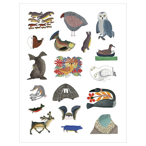 Pomegranate Sticker Book - Inuit Art from Cape Dorset