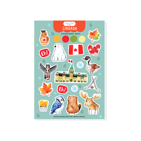 Amara Strand Studio Sticker Sheet - Canada