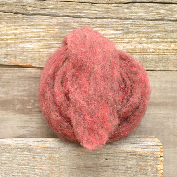 The General Bean Felting Wool Fibre, 25g - Dark Red