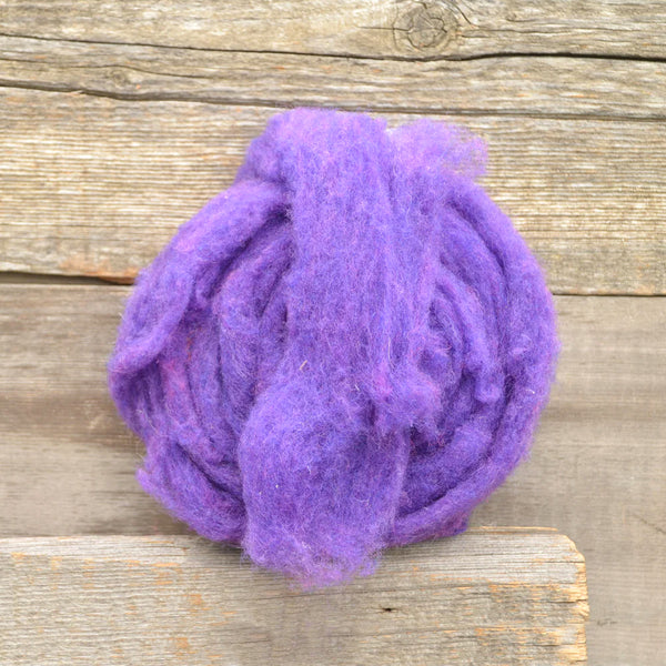 The General Bean Felting Wool Fibre, 25g - Purple