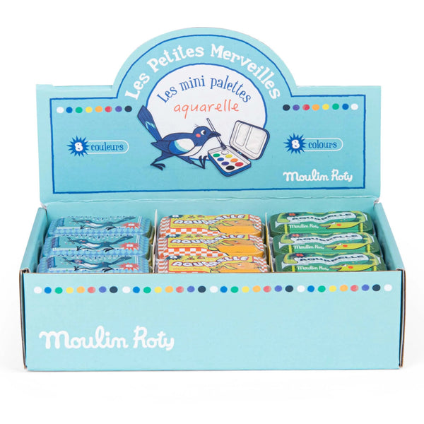 Moulin Roty Aquarelle Mini Watercolour Palette Set, Assorted