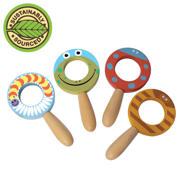House of Marbles Natural Discovery Wooden Magnifying Glass