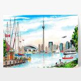 David Crighton Postcard - Toronto Island Skyline