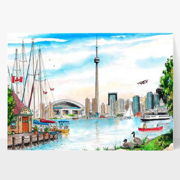 David Crighton Postcard - Toronto Island Skyline