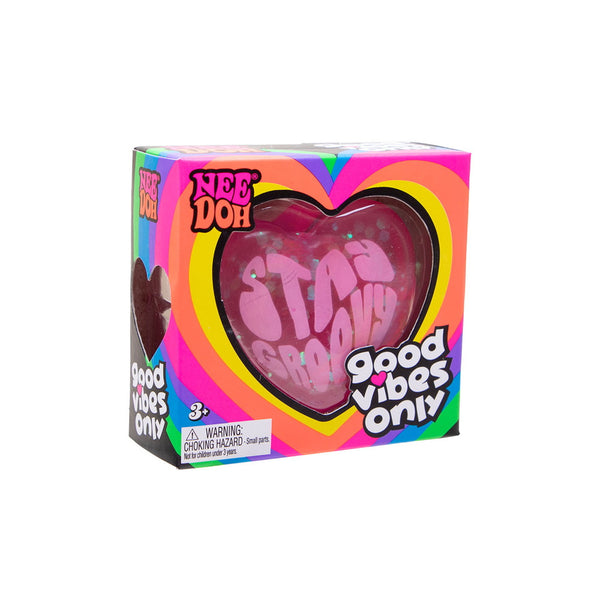 Schylling NeeDoh Good Vibes Only Heart, Assorted
