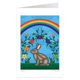 Indigenous Collection Greeting Card - Marissa Indoe: Waabooz (Bunny Rainbow)