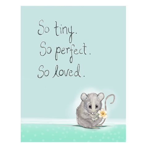 Sarah Duggan Greeting Card - So Tiny So Perfect So Loved, New Baby