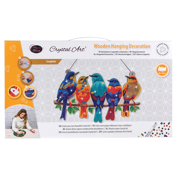 Craft Buddy DIY Crystal Art Decor Kit - Hanging Song Birds