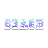 Forever Blue Vinyl Bumper Sticker: Beach - Blue & Violet