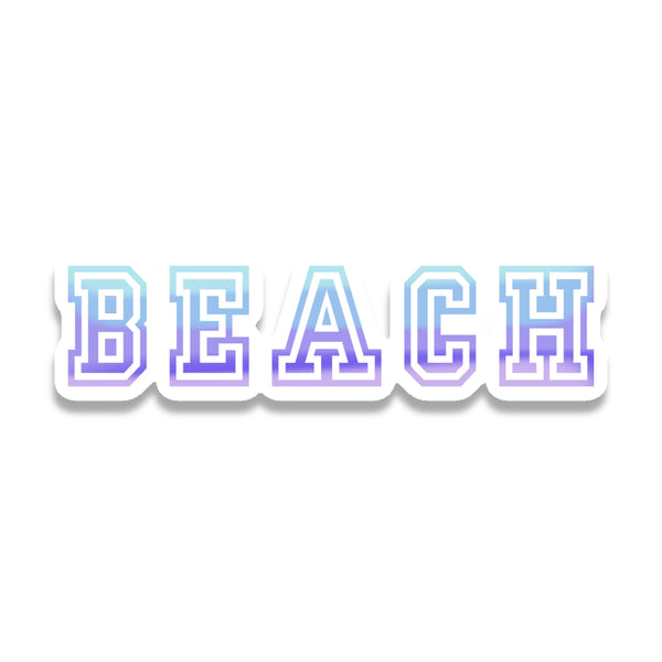Forever Blue Vinyl Bumper Sticker: Beach - Blue & Violet
