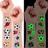 CTG Soccer Glow-in-the-Dark Temporary Tattoos 5pk Assorted