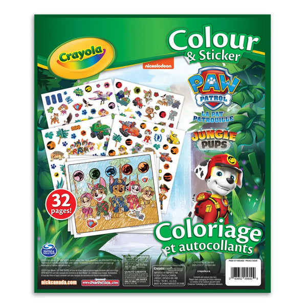 Crayola Paw Patrol Colour & Sticker Book