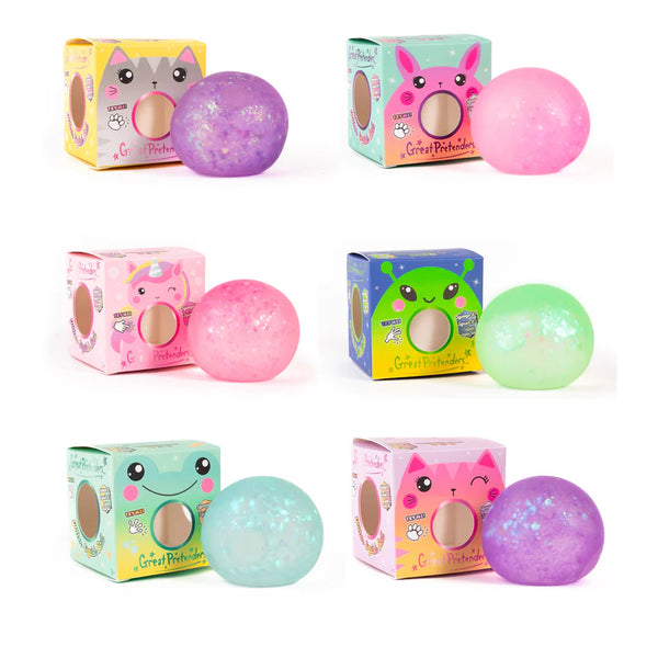 Great Pretenders Glitterally Amazing Squishy Balls, Assorted