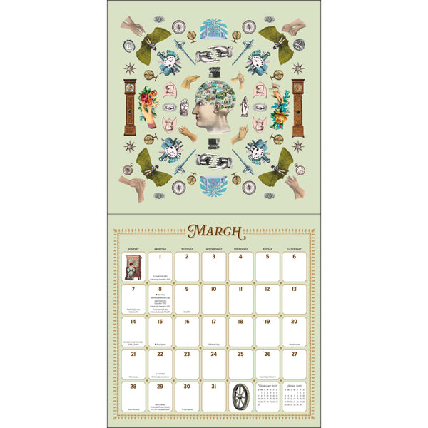 The Antiquarian 2027 Wall Calendar and Sticker Book
