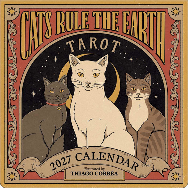 Ambrams 2027 Wall Calendar - Cats Rule the Earth Tarot