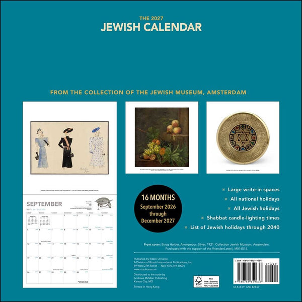 The Jewish Calendar 2026–2027 16-Month Wall Calendar
