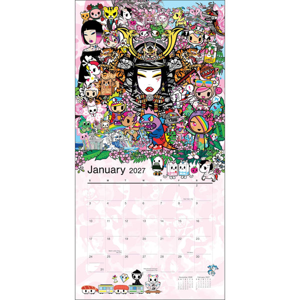 Tokidoki 2027 Wall Calendar with Stickers