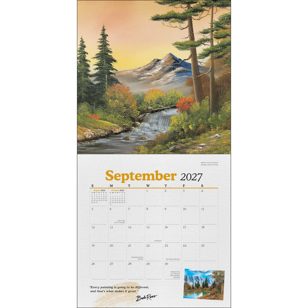 Bob Ross 2027 Wall Calendar with Poster