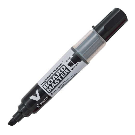 Pilot V Board Master Whiteboard Marker, Medium Chisel Tip - Black