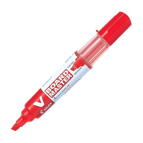 Pilot V Board Master Whiteboard Marker, Medium Chisel Tip - Red