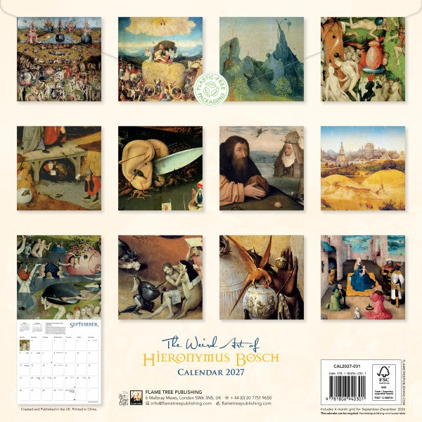 The Weird Art of Hieronymus Bosch 2027 Wall Calendar