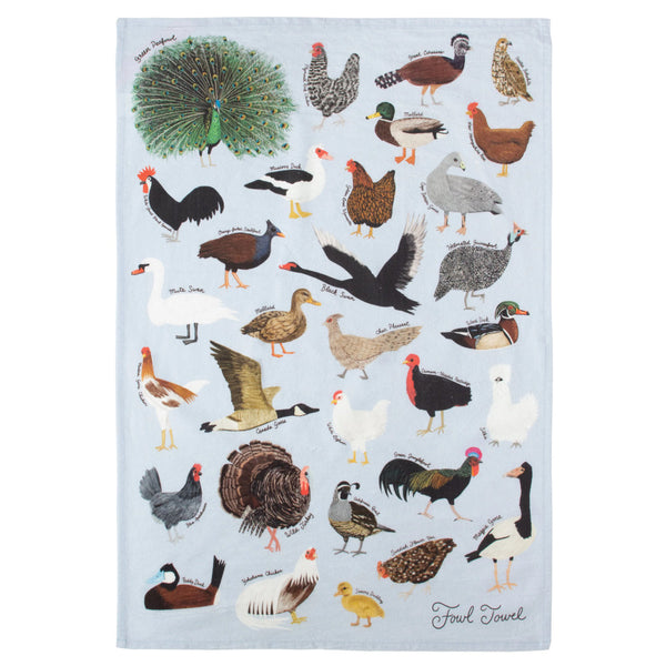 Unemployed Philosophers Guild Dish Towel - Fowls