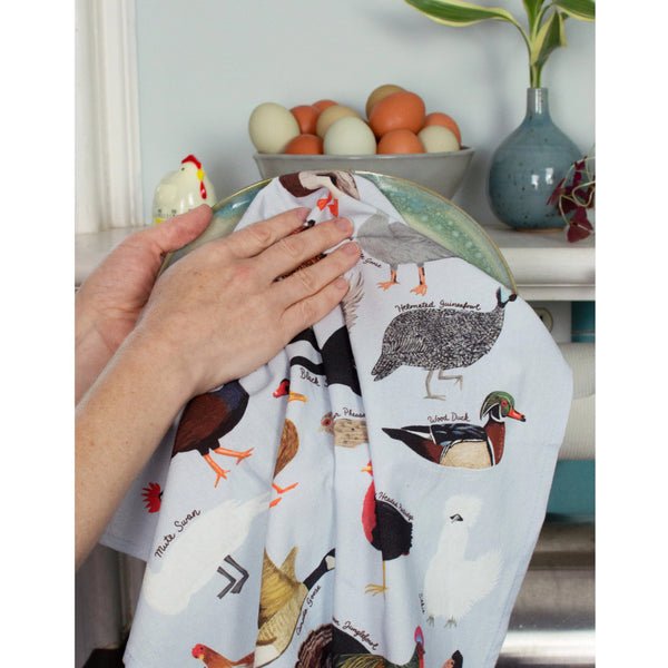 Unemployed Philosophers Guild Dish Towel - Fowls