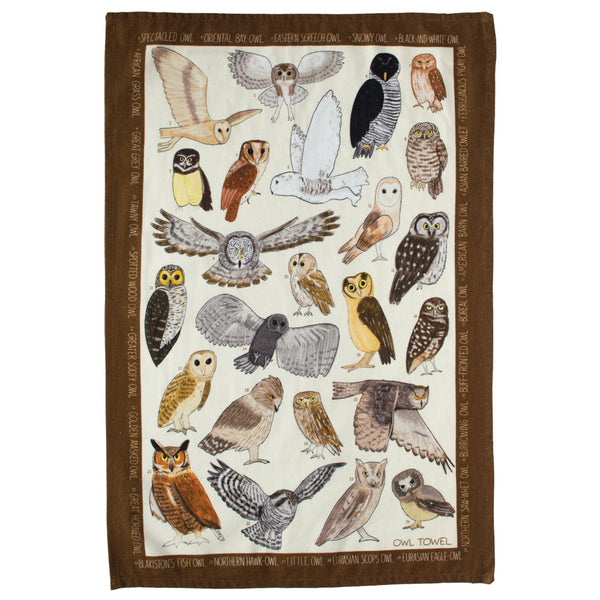 Unemployed Philosophers Guild Dish Towel - Owls