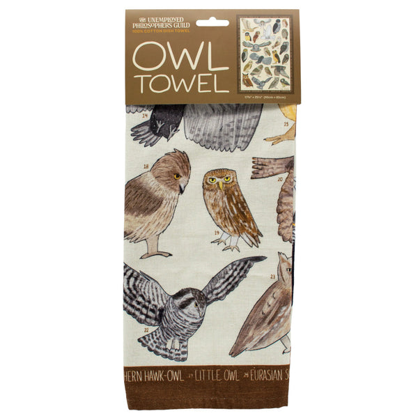 Unemployed Philosophers Guild Dish Towel - Owls