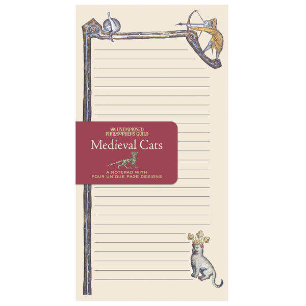 Unemployed Philosophers Guild Notepad - Medieval Cats
