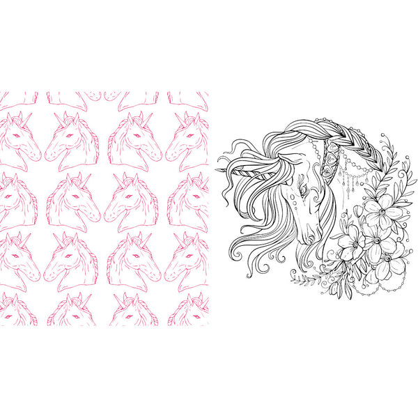 Chartwell Beautiful Unicorns Colouring Book