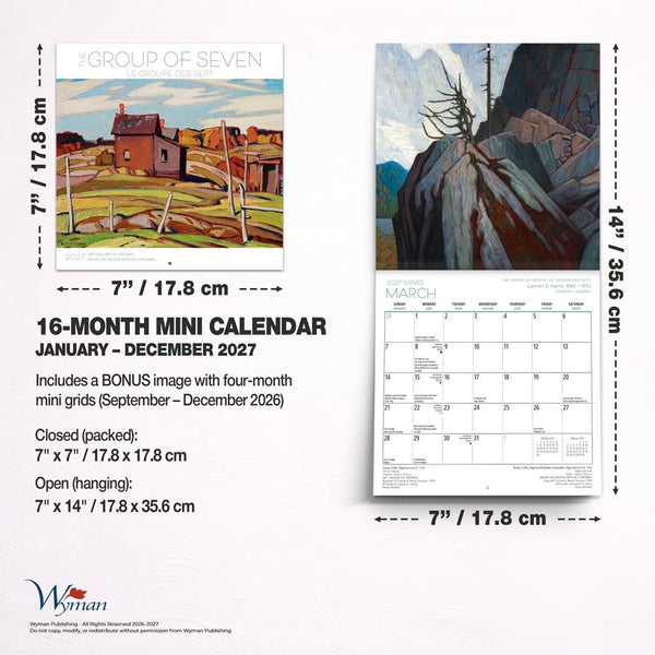 Wyman 2027 Mini Calendar - The Group of Seven, AGO Official